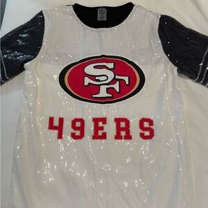 Game day Couture 49ers sequin tshirt dress